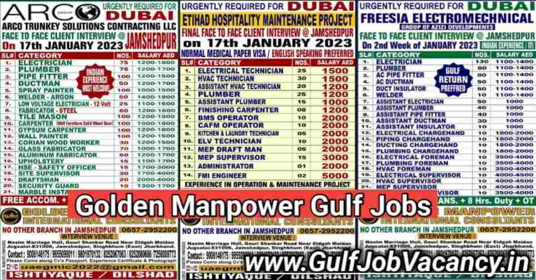 Golden Manpower | Dubai Job Vacancies