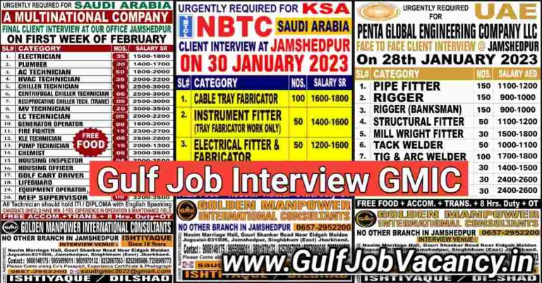 Gulf Job vacancy