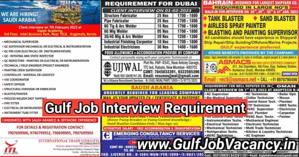 Gulf Job Interview 2023
