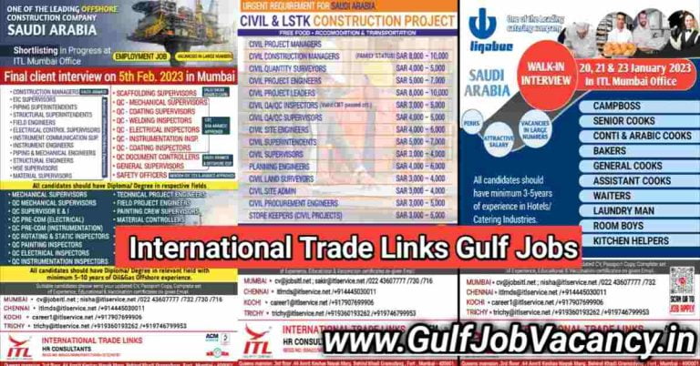 International Trade Links | Saudi & Abu Dhabi Jobs