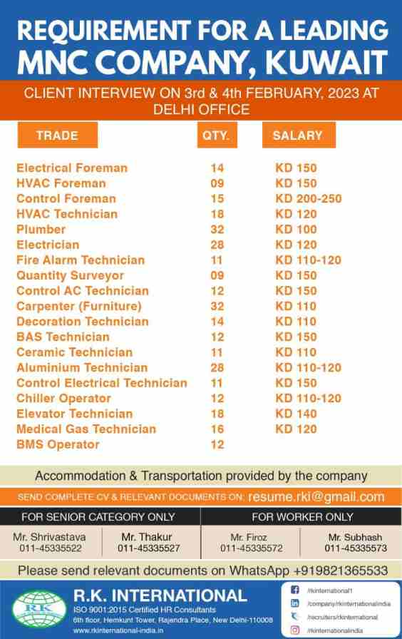 Jobs In Kuwait