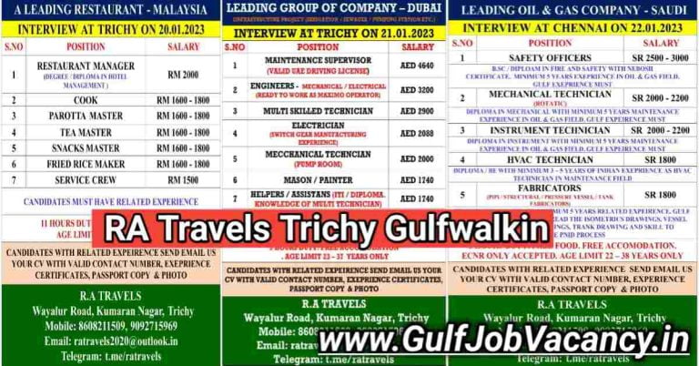 RA Travels Trichy | Overseas Job Interview