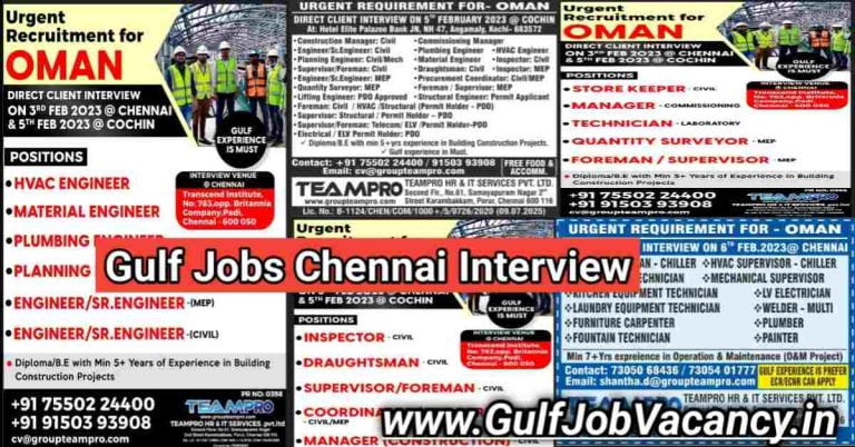 Gulf Jobs | Teampro Interview Recruitment