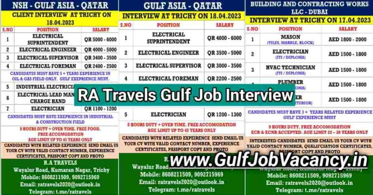 Gulf Job Interview – RA Travels Trichy
