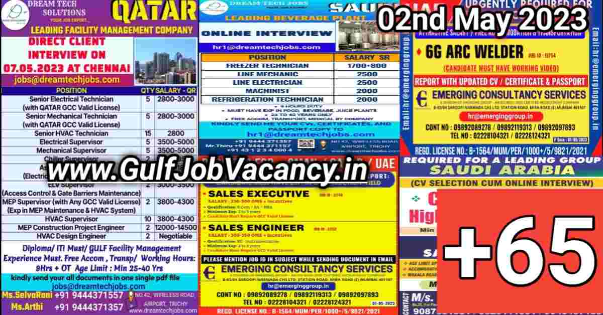 Gulf Job Vacancy Newspaper 02 May 2023