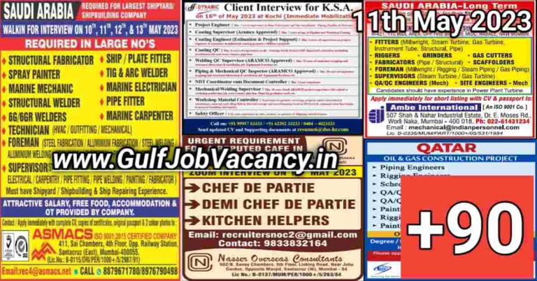 Gulf Job Vacancy Newspaper 11 May 2023