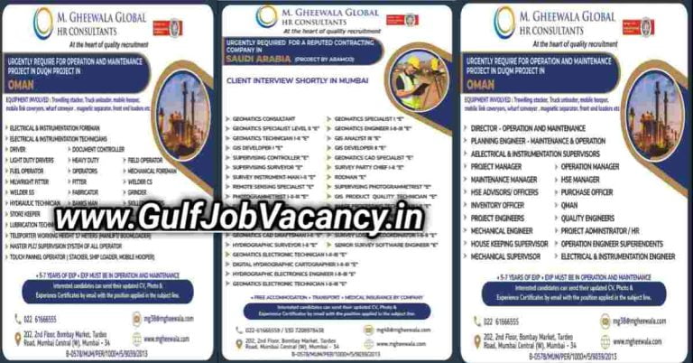 Mumbai Gulf Jobs Interview | M Gheewala
