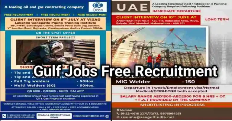 Gulf Jobs: Free Recruitment