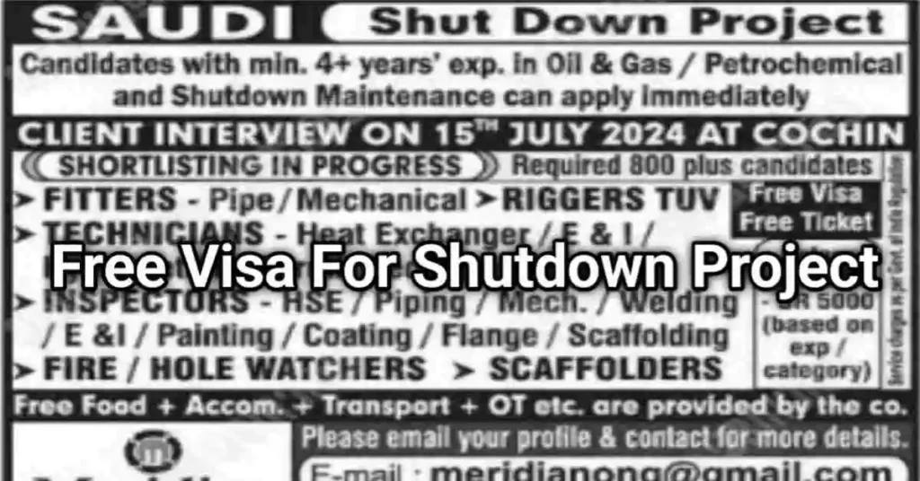 Free Visa Saudi Shutdown Project