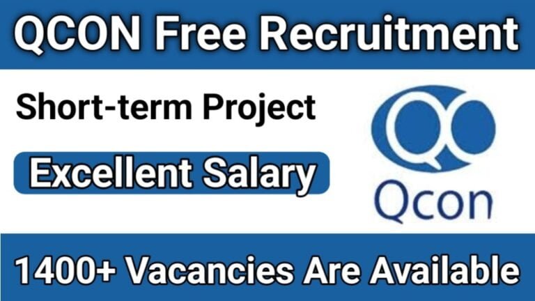 QCON Qatar Free Recruitment Short Term Project: 1400+ Vacancies, Apply Now