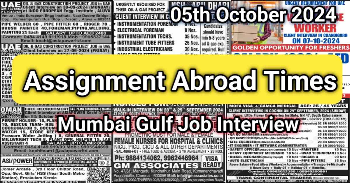 Assignment Abroad Times PDF 05 October 2024
