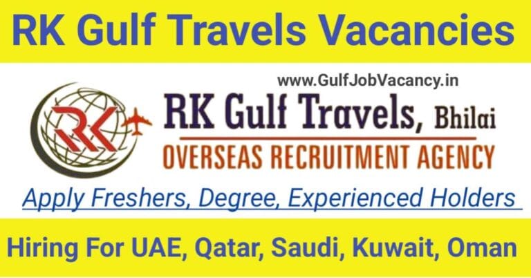 RK Gulf Travels Vacancies, Bhilai 2024 Walk in Interview